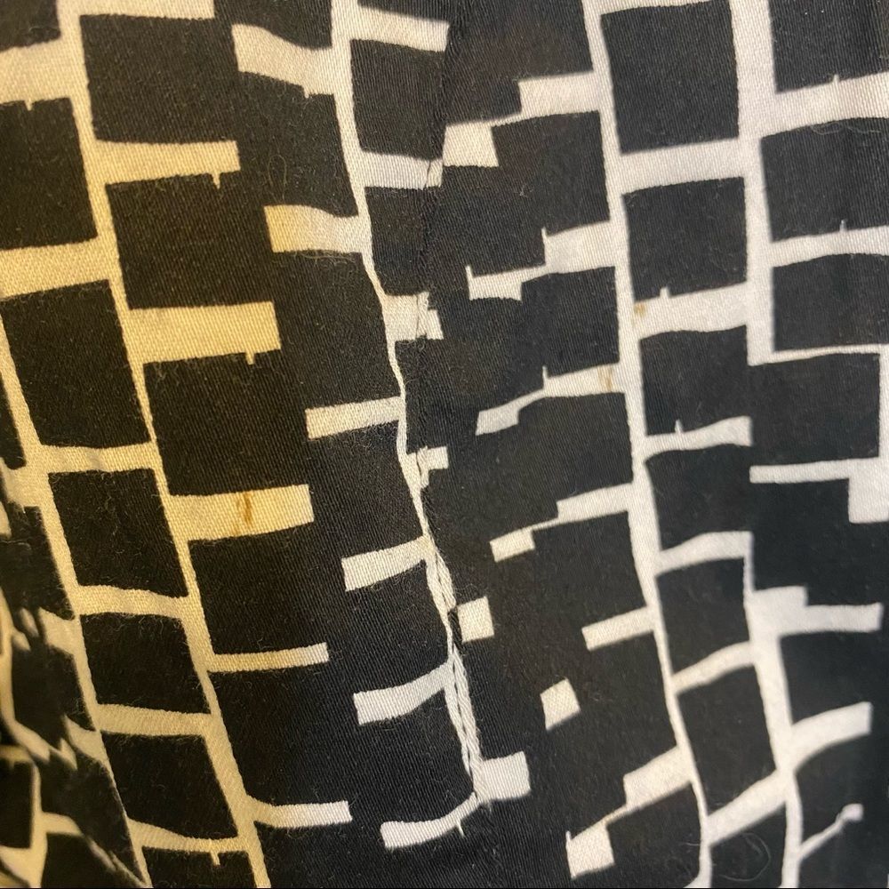 Covington Black & White Womens Button Up Short Sleeve Blouse Shirt Size XL - Picture 4 of 6